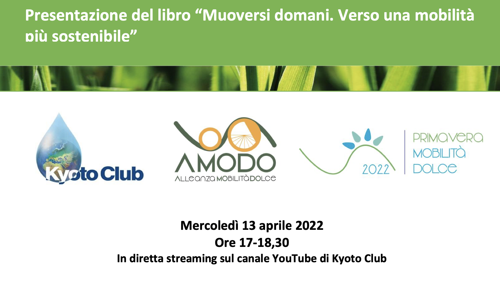 Presentazione del libro: “Muoversi domani. Verso una mobilità più sostenibile”